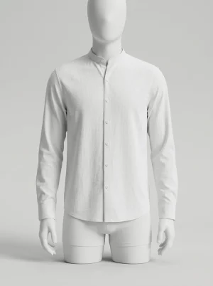 Chemise col mao coton homme légère style henley - Vue 1 - Chemise col mao