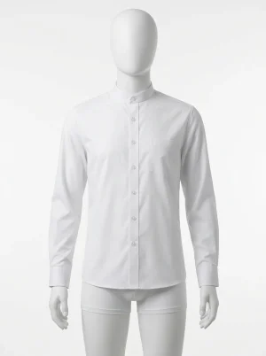 Chemise col mao coton homme smart casual bureau - Vue 1 - Chemise col mao