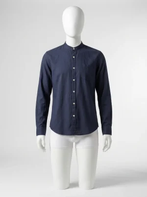 Chemise col mao coton lin homme fluide quotidien - Vue 1 - Chemise col mao