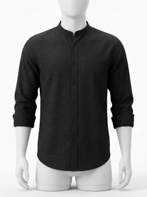 Chemise col mao coton respirante urbaine homme - Vue 1 - Chemise col mao